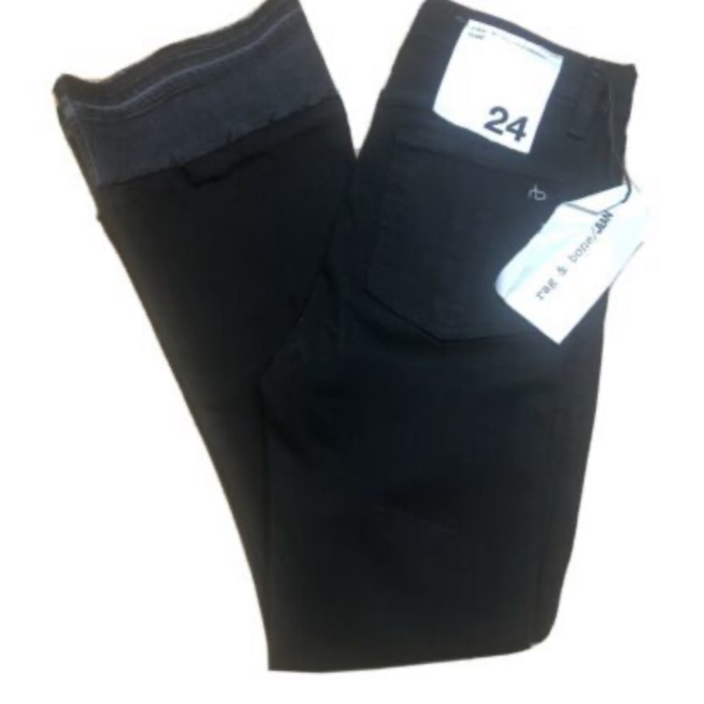Rag and bone 10 inch black flare jeans size 27